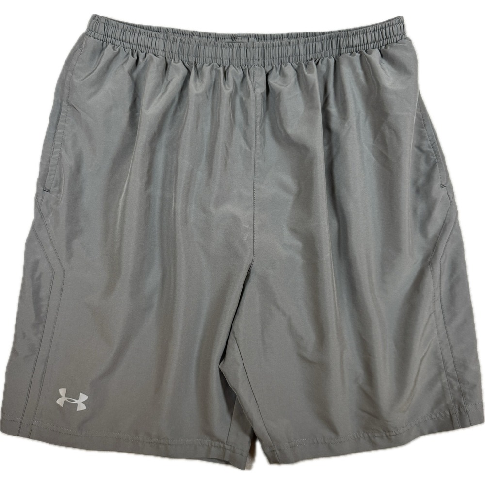 Under Armour Athletic Shorts Mens Large Gray Loose Fit HeatGear Pockets